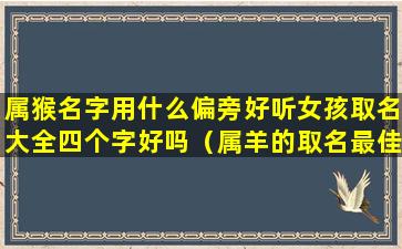 属猴名字用什么偏旁好听女孩取名大全四个字好吗（属羊的取名最佳用哪些字 🐒 ）